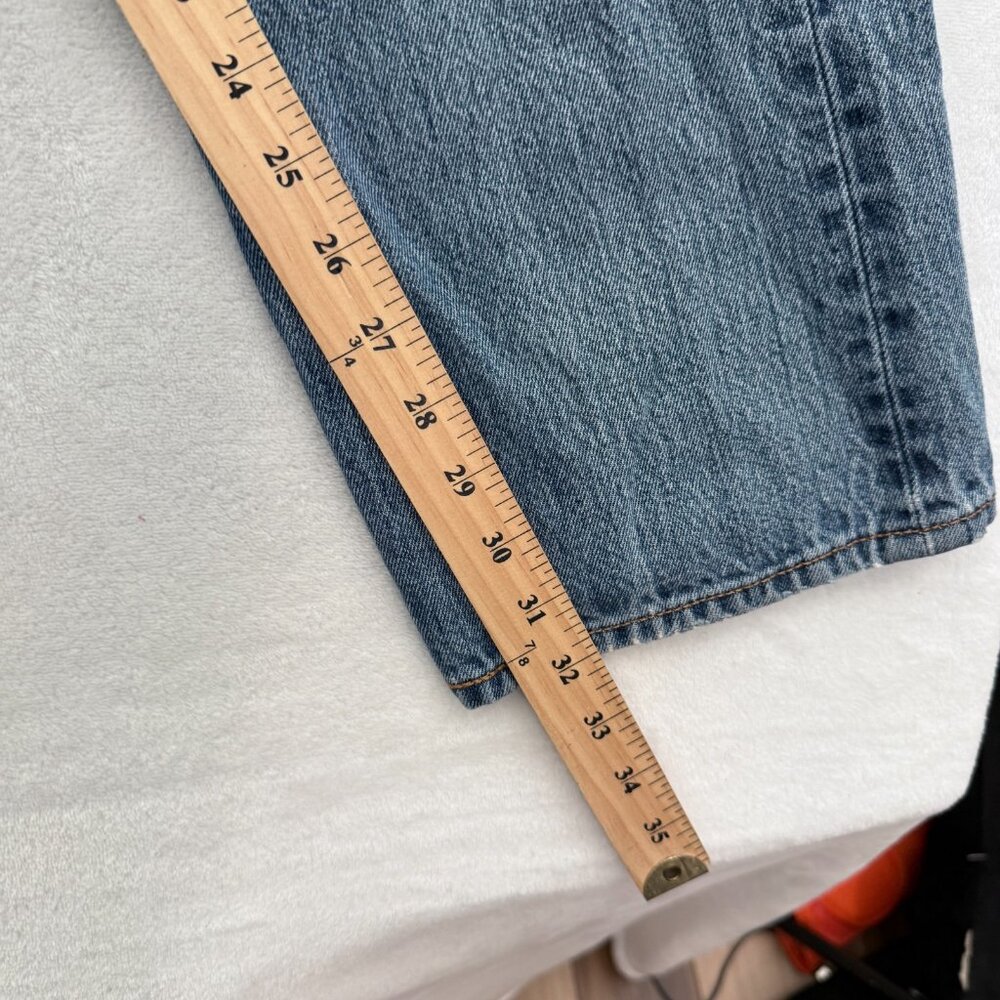 Levis 501 Jeans Mens 33x34 (32x32) Blue Original Fit Straight Leg Button Fly - Picture 6 of 12